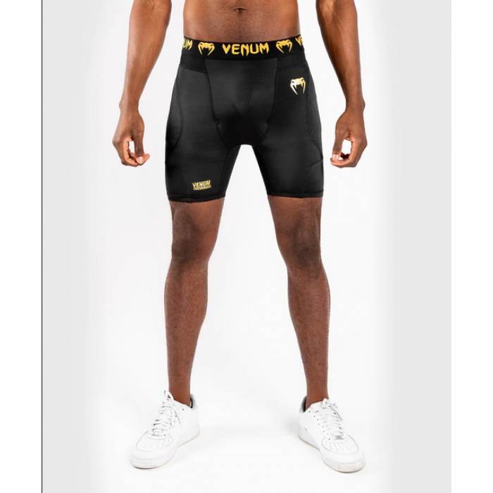 Тренировъчен клин с къси крачоли - Venum G-Fit Compression Shorts - Black/Gold​